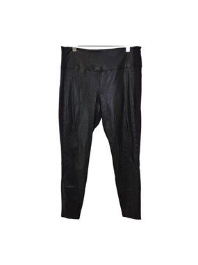 Athleta Delancey Shine Vegan Leather Accent Tight Leggings Size Large